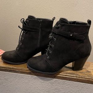 Black, Heeled Booties